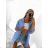 Women's Plus Size Long Sleeve Muslin Shirt (L/XL/2XL ONE SIZE) ITALIAN FASHION IMWP232488