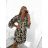 Women's Plus Size Oversize Long Sleeve Summer Dress (S/M/L/XL/2XL ONE SIZE) ITALIAN FASHION IMPLI235543