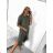 Women's Long Linen Shirt Dress Long Sleeve (S/M ONE SIZE) ITALIAN FASHION IMPLI2272014 S/M black