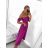Women's Long Carmen Short Sleeve Dress (S/M ONE SIZE) ITALIAN FASHION IMPGM2323171/DU S/M Beige