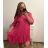 Women's Plus Size Summer Leisure Long Sleeve Dress (L/XL/2XL ONE SIZE) ITALIAN FASHION IMN23ABBY