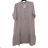 Oversize 3/4 Sleeve Women's Plus Size Shirt Dress (L/XL/2XL ONE SIZE) ITALIAN FASHION IM423111 XL/2XL black