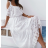 Women's Long Boho Lace Summer Short Sleeve Dress (S/M ONE SIZE) ITALIAN FASHION IMPGM249293