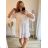 Women's lace wide wide strapless dress (uni s / m) ITALIAN MODA IM920096