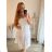 Summer strapless dress with applique for women (UNI S / M) ITALIAN FASHION IMD20414
