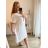Women's Long Chiffon Short Sleeve Dress (S/M ONE SIZE) ITALIAN FASHION IMWGS231048