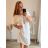 Women's Long Chiffon Short Sleeve Dress (S/M ONE SIZE) ITALIAN FASHION IMWGS231048