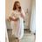 Oversize 3/4 Sleeve Women's Plus Size Shirt Dress (L/XL/2XL ONE SIZE) ITALIAN FASHION IM423111