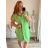 Women's Short Sleeve Shirt Dress (XL/2XL ONE SIZE) ITALIAN FASHION IMPSH2323069