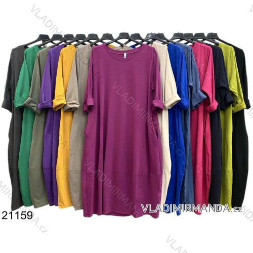 Women's Plus Size Short Sleeve Dress (3XL/4XL ONE SIZE) ITALIAN FASHION IMWT23201
