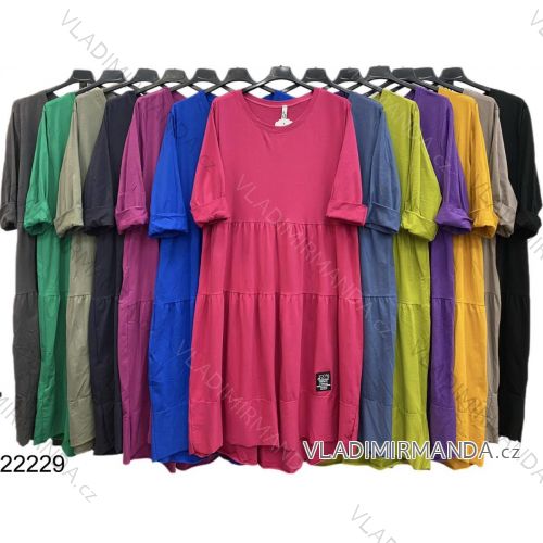 Women's Plus Size Short Sleeve Dress (3XL/4XL ONE SIZE) ITALIAN FASHION IMWT23201