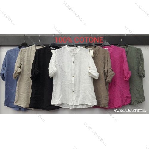 Women's 3/4 Long Sleeve Shirt (S/M ONE SIZE) ITALIAN FASHION IMWC232664