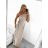 Women's long summer dress (uni s-m) ITALIAN FASHION IMM20119 S/M béžová