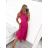 Women's long summer dress (uni s-m) ITALIAN FASHION IMM20119 S/M béžová