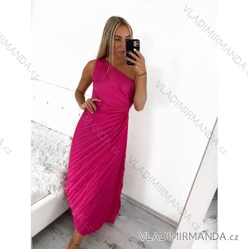 Women's long summer dress (uni s-m) ITALIAN FASHION IMM20119 S/M dark pink