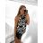 Women's summer top (UNI S / M) ITALIAN FASHION IMM20396 M / L Black and white