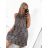 Women's short summer icecool sleeveless dress (S/M ONE SIZE) ITALIAN FASHION IMM23177 S/M black