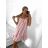 Šaty letní na ramínka dámské (S/M ONE SIZE) ITALSKÁ MÓDA IMPBB22B21841 S/M light pink