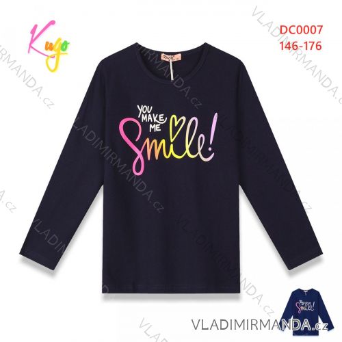 T-shirt long sleeve teenage girls (146-176) KUGO DC0007