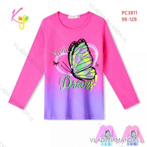 T-shirt with long sleeves children's girls girls (98-128) KUGO JC0720