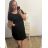 Women's Summer Cotton Short Sleeve Dress (S/M ONE SIZE) ITALIAN FASHION IM722253 kerosene L/XL
