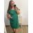 Women's Summer Cotton Short Sleeve Dress (S/M ONE SIZE) ITALIAN FASHION IM722253 kerosene L/XL