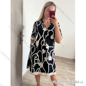 Shirt Dress Summer Oversize Short Sleeve Women's Plus Size (S/M/L/XL/2XL ONE SIZE) ITALIAN FASHION IM8237761