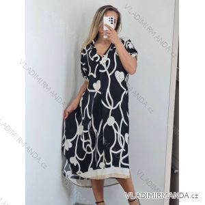 Shirt Dress Summer Oversize Short Sleeve Women's Plus Size (S/M/L/XL/2XL ONE SIZE) ITALIAN FASHION IM8235773