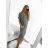 Women's Long Chiffon Short Sleeve Dress (S/M ONE SIZE) ITALIAN FASHION IMWGS231048