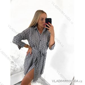 Women's Long Sleeve Shirt Dress (M-2XL) ITALIAN FASHION IMB23CK-0052/DUR