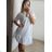 Women's Summer Cotton Short Sleeve Dress (S/M ONE SIZE) ITALIAN FASHION IM722253 S/M white