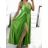 Women's long summer satin strapless dress (S/M ONE SIZE) ITALIAN FASHION IMM22360 white