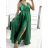 Women's long summer satin strapless dress (S/M ONE SIZE) ITALIAN FASHION IMM22360 white