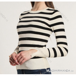 Women's Stripe Long Sleeve Sweater (S/M ONE SIZE) ITALIAN FASHION IMPDY23ZS3017