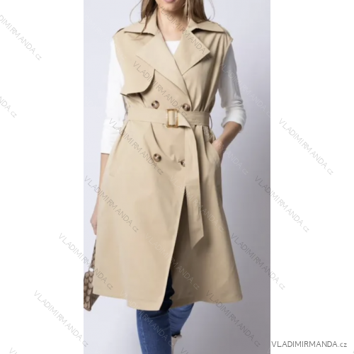Women's Jacket Vest Coat Sleeveless (S/M ONE SIZE) ITALIAN FASHION IMPDY23SSH8067