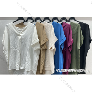 Women's Short Sleeve Tunic/Blouse (S/M ONE SIZE) ITALIAN FASHION IMPDY23LS20183