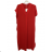 Women's Summer Cotton Short Sleeve Dress (S/M ONE SIZE) ITALIAN FASHION IM722253 XL/2XL red