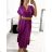 Women's Summer Boho Long Short Sleeve Dress (S/M ONE SIZE) ITALIAN FASHION IMPLI223787 S/M Brown
