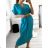 Women's Summer Boho Long Short Sleeve Dress (S/M ONE SIZE) ITALIAN FASHION IMPLI223787 S/M Brown