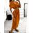 Women's Summer Boho Long Short Sleeve Dress (S/M ONE SIZE) ITALIAN FASHION IMPLI223787 S/M Brown