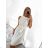 Women's Elegant Summer Lace Sleeveless Dress (S/M ONE SIZE) ITALIAN FASHION IM923050 S/M white