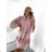 Women's Elegant Glitter Long Sleeve Dress (S/M/L/XL ONE SIZE) ITALIAN FASHION IMBM22010