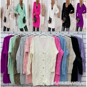Women's Long Sleeve Knitted Cardigan (S/M ONE SIZE) ITALIAN FASHION IMWPO232715