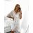 Women's Elegant Glitter Long Sleeve Dress (S/M/L/XL ONE SIZE) ITALIAN FASHION IMBM22010 black XL/2XL