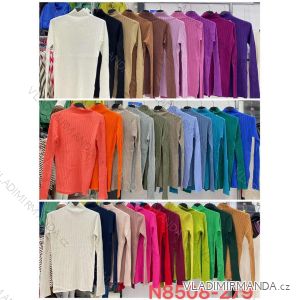 Women's Long Sleeve Knitted Turtleneck Sweater (S/M ONE SIZE) ITALIAN FASHION IMWE232749