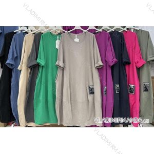 Women's Long Chiffon Short Sleeve Dress (S/M ONE SIZE) ITALIAN FASHION IMWGS231048