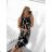 Šaty letní na ramínka dámské (S/M ONE SIZE) ITALSKÁ MÓDA IMPBB22B21841 L/XL black