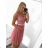 Women's strapless short party dress (S/M ONE SIZE) ITALIAN FASHION IMPSH24C612 pink salmon S/M