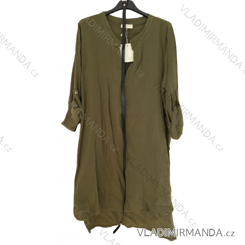 Women's Summer Short Sleeve Dress (S / M ONE SIZE) ITALIAN FASHION IMWB22017 XL/2XL khaki