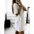Šaty košilové dlouhý rukáv dámské (S/M ONE SIZE) ITALSKÁ MÓDA IMWB22192 S/M white